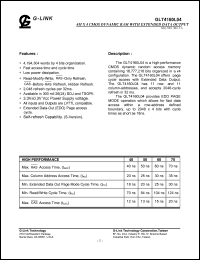 datasheet for GLT4160L04S-50TC by 