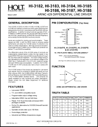 datasheet for HI-3183PJT by 