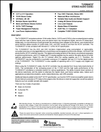 datasheet for TLV320AIC27IPFB by Texas Instruments