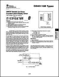 datasheet for CD40110BE by Texas Instruments