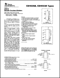 datasheet for CD4026BE by Texas Instruments