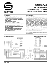 datasheet for STK10C48-N45 by 