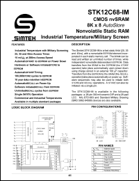 datasheet for STK12C68-L45IM by 