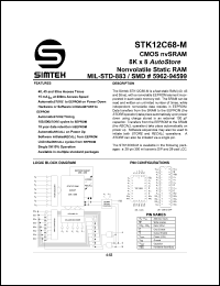 datasheet for STK12C68-5L40M by 