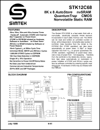 datasheet for STK12C68-C20 by 