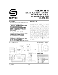 datasheet for STK14C88-5K45M by 