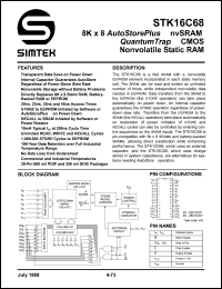 datasheet for STK16C68-W25 by 