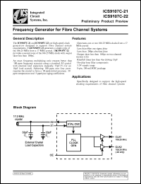 datasheet for ICS9107C-21CS08 by 