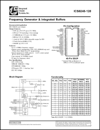 datasheet for ICS9248F-128 by 