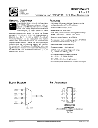 datasheet for ICS85357AG-01 by 