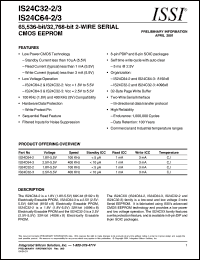 datasheet for IS24C64-3P by 