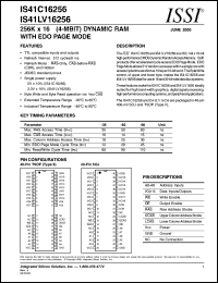 datasheet for IS41C16256-60KI by 