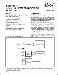 datasheet for IS61LV6416-10K by 