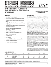 datasheet for IS61LF25632T-8.5TQ by 