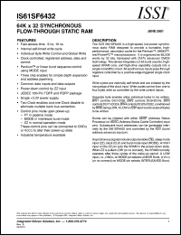 datasheet for IS61SF6432-9TQ by 