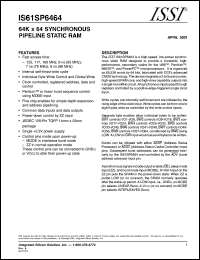 datasheet for IS61SP6464-117PQ by 