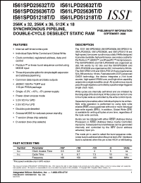 datasheet for IS61LPD25636D-150TQ by 