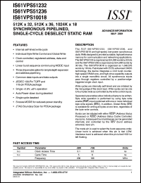 datasheet for IS61VPS51236-200B by 