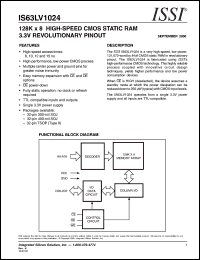 datasheet for IS63LV1024-10K by 