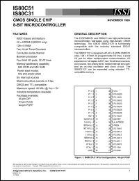 datasheet for IS80C31-12PQI by 