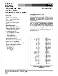 datasheet for IS80C32-24PQI by 