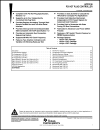 datasheet for HPC3130PBM by Texas Instruments