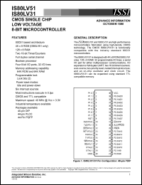 datasheet for IS80LV51-24PQI by 