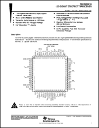 datasheet for TNETE2201BPHD by Texas Instruments