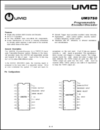 datasheet for UM3750 by UMC (United Microelectronics Corporation)