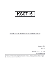 datasheet for KS0715TB-XX-H0TF by Samsung Electronic