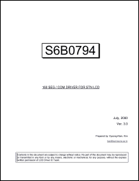 datasheet for S6B0794 by Samsung Electronic