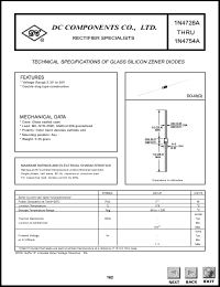 datasheet for 1N4728A by 