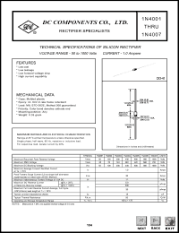 datasheet for 1N4005 by 