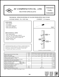 datasheet for 1N5404G by 