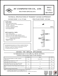 datasheet for SA7.5 by 