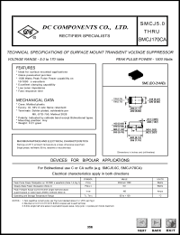 datasheet for SMCJ8.5 by 