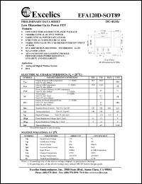 datasheet for EFA120D-SOT89 by 