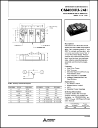 datasheet for CM400HU-24H by Mitsubishi Electric Corporation, Semiconductor Group