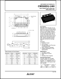 datasheet for CM300DU-24H by Mitsubishi Electric Corporation, Semiconductor Group