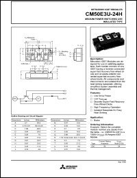 datasheet for CM50E3U-24H by Mitsubishi Electric Corporation, Semiconductor Group
