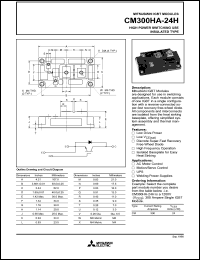datasheet for CM300HA-24H by Mitsubishi Electric Corporation, Semiconductor Group
