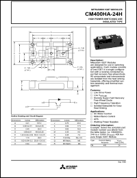 datasheet for CM400HA-24H by Mitsubishi Electric Corporation, Semiconductor Group