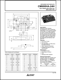 datasheet for CM600HA-24H by Mitsubishi Electric Corporation, Semiconductor Group