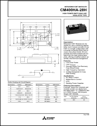 datasheet for CM400HA-28H by Mitsubishi Electric Corporation, Semiconductor Group