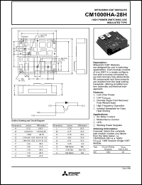 datasheet for CM1000HA-28H by Mitsubishi Electric Corporation, Semiconductor Group