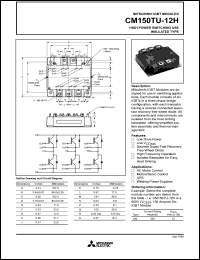 datasheet for CM150TU-12H by Mitsubishi Electric Corporation, Semiconductor Group