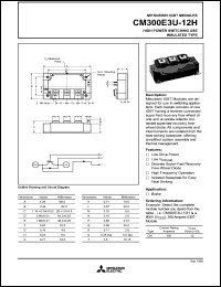 datasheet for CM300E3U-12H by Mitsubishi Electric Corporation, Semiconductor Group