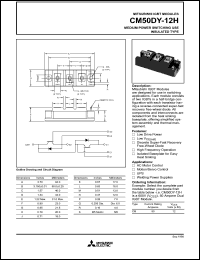 datasheet for CM50DY-12H by Mitsubishi Electric Corporation, Semiconductor Group