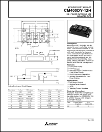 datasheet for CM400DY-12H by Mitsubishi Electric Corporation, Semiconductor Group