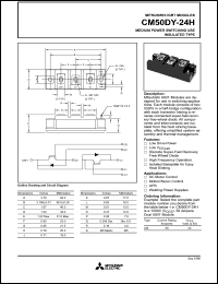 datasheet for CM50DY-24H by Mitsubishi Electric Corporation, Semiconductor Group